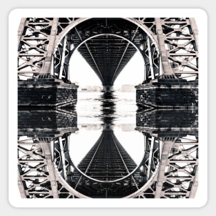 Williamsburg Bridge (refleted) Sticker